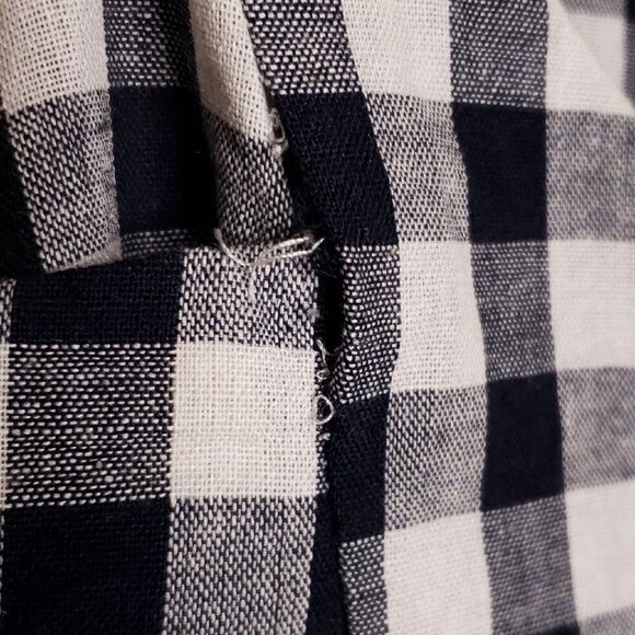 J By Joa Blue White Check Strappy Dress Medium - Picture 5 of 9